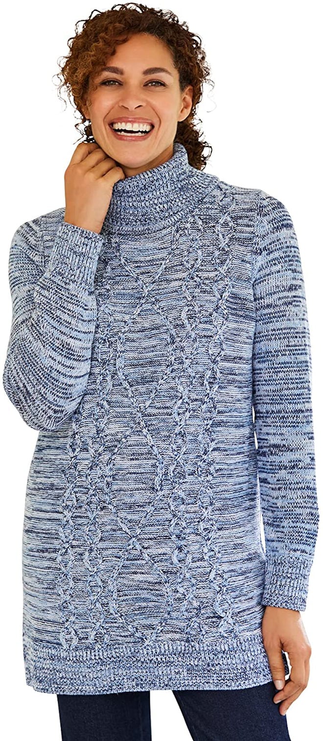 This turtleneck tunic sweater is perfect for sweater weather.