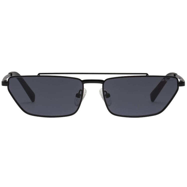 Le Specs rectangular black sunglasses.