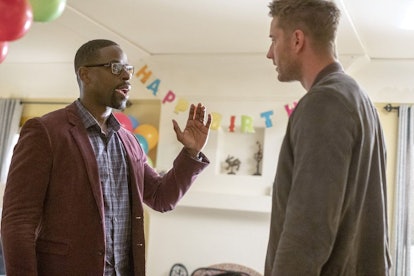 Justin Hartley as Kevin and Sterling K. Brown as Randall in This Is Us