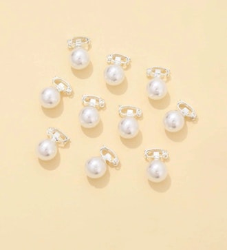 10pcs Faux Pearl Decor Hair Accessory