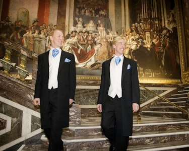 Peter Scott-Morgan and his husband Francis at their wedding