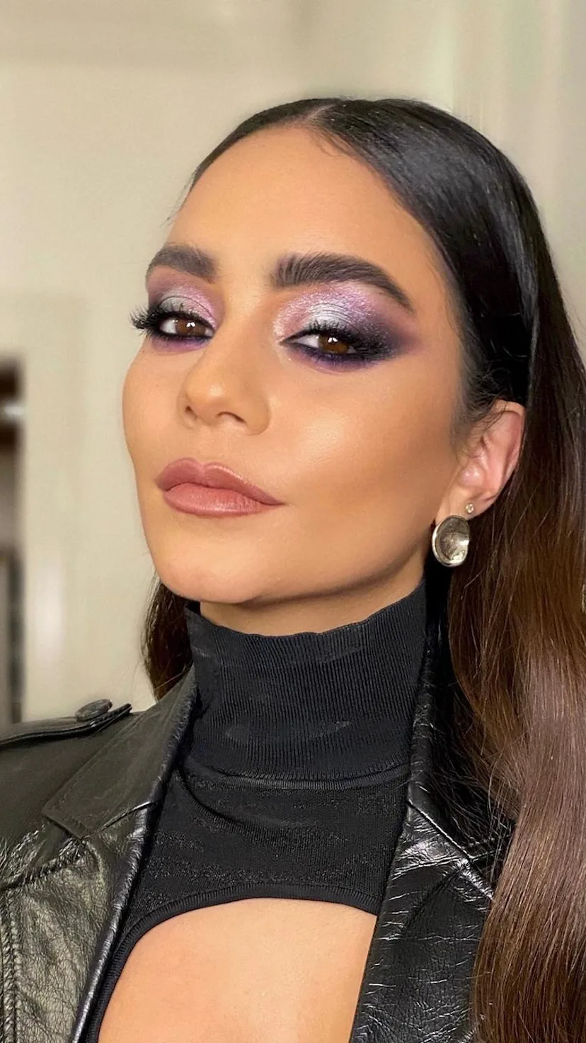 New Year's Eve Makeup Inso, metallic purple smoky eye