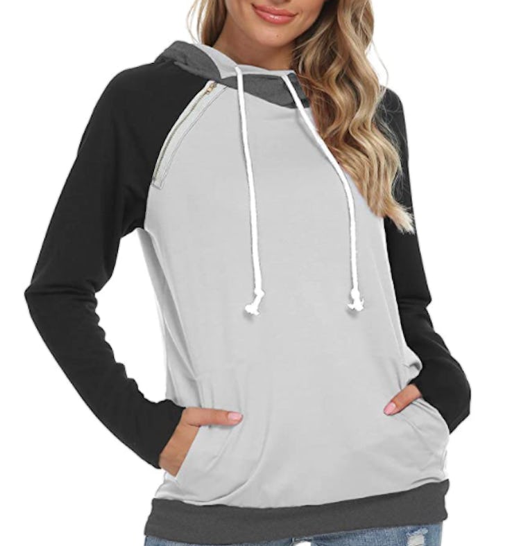 Barlver Cowl Neck Drawstring Hoodie