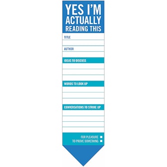 Knock Knock Yes, I'm Actually Reading This Bookmark Pad