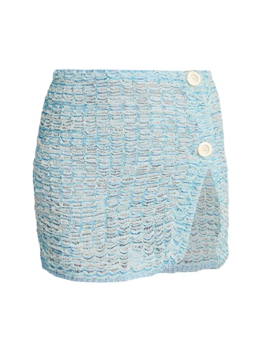 Acne Studios blue mini skirt.