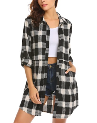 HOTOUCH Mid-Long Casual Boyfriend Flannel