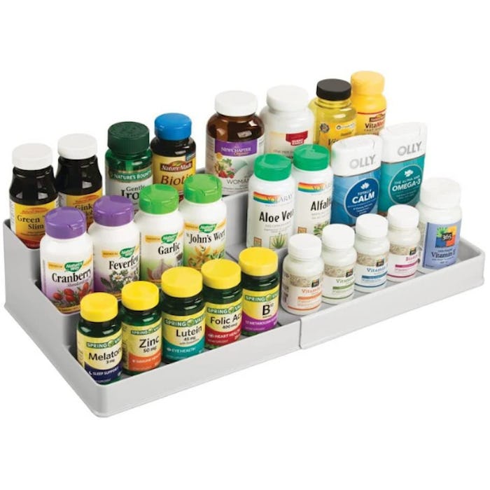 mDesign Expandable Plastic Vitamin Rack