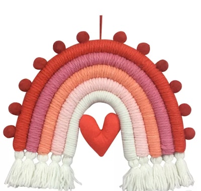 Target valentine's day Yarn Wrapped Rainbow Tassel Valentine's Day Wall Art