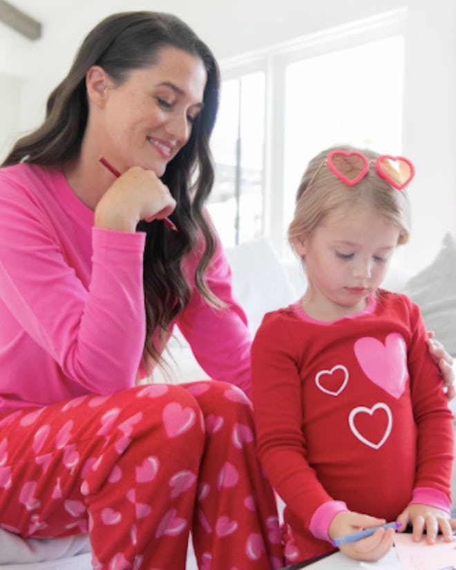 Hearts Matching Family Pajama Set for Valentine's 