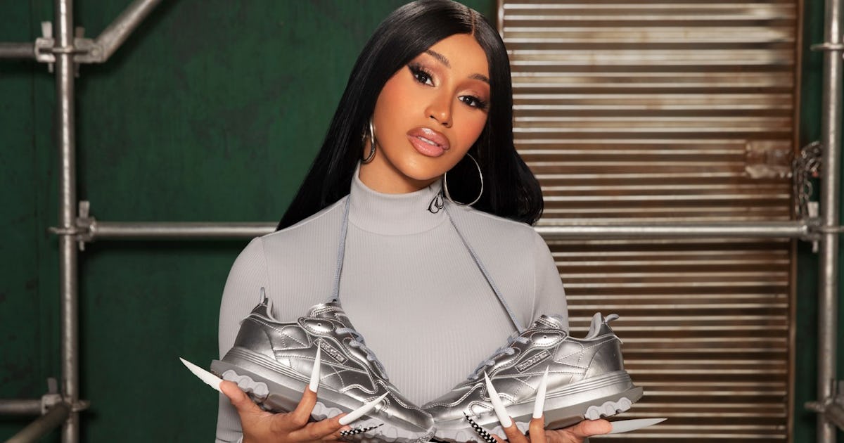 Cardi B’s latest Reebok sneakers are chunky, shiny, and perfect for the