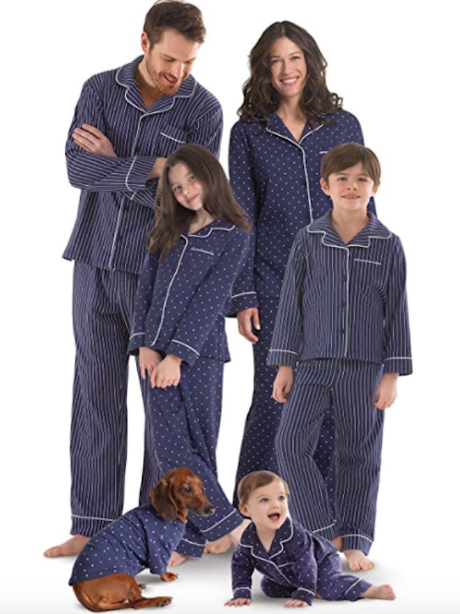 PajamaGram Pine Striped and Polka Dot Valentine's Jammies for the whole family
