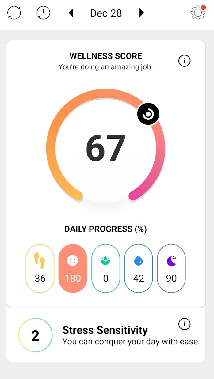 A screenshot of the Bellabeat app