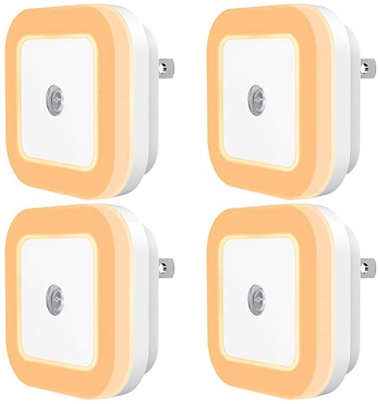 SYCEES Dimmable Plug-In LED Night Light (4-Pack)