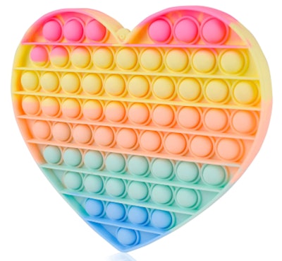 A jumbo heart-shaped pop it is a great Valentine's Day gift for kids.