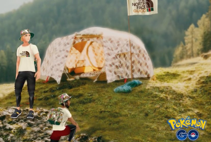 Pokémon Go players wearing Gucci x The North Face