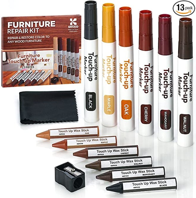 Katzco Furniture Repair Kit Wood Markers (Set of 13)