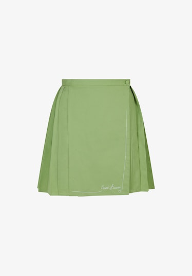 House of Sunny green mini skirt.