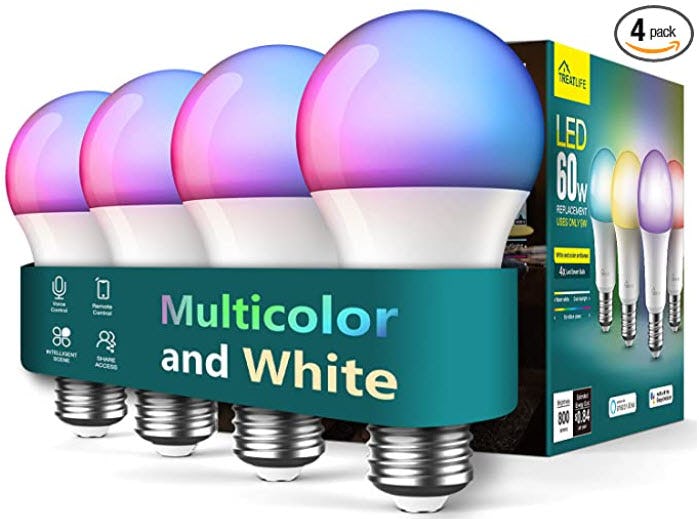 Treatlife Smart Light Bulbs (4-Pack)