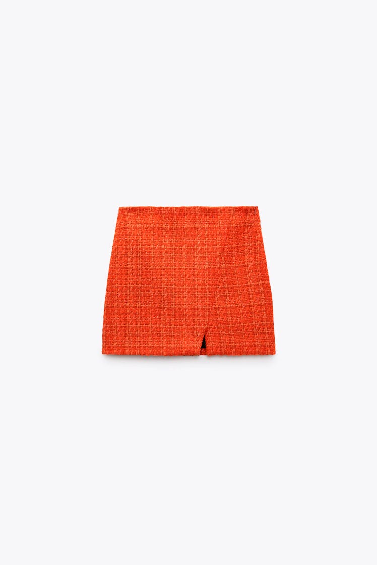 Zara red mini skirt.