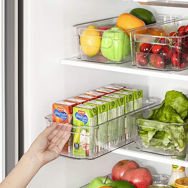 HOOJO Refrigerator Organizer Bins (8 Pieces) 