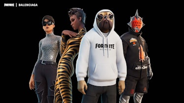 Fortnite characters wearing Balenciaga skins
