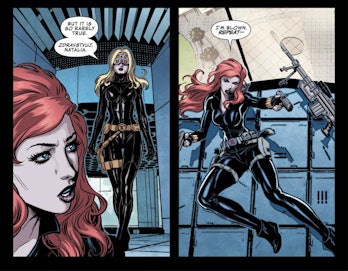 Black Widow Yelena Hawkeye promo character comics
