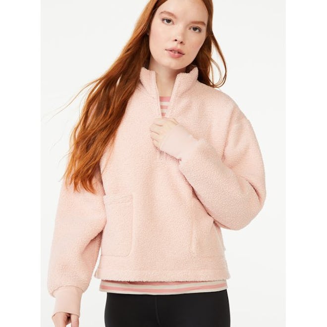 Teddy Fleece Half Zip Sweatshirt