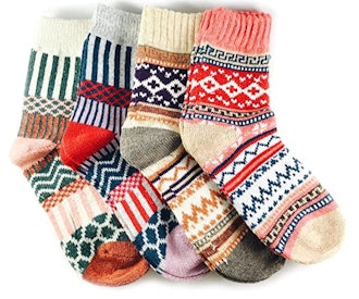 JOYCA & Co.  Cotton Thick Winter Crew Socks (4 Pack)