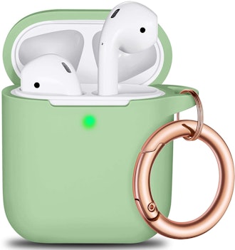 R-fun AirPods Case Cover with Rosegold Keychain
