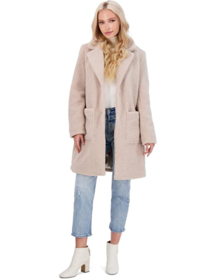 French Connection Faux Shearling Teddy Coat 