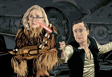 Inverse reimagined Succession’s most interesting couple Gerri and Roman as Star Wars’ duo Chewbacca ...
