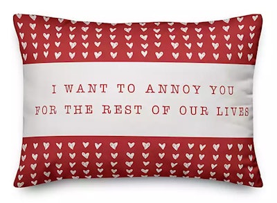 I Want To Annoy You Valentine's Throw Pillow