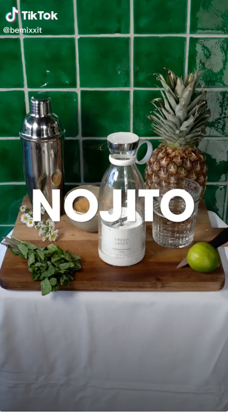 Mix up this TikTok drink, a "nojito," during dry January 2022. 