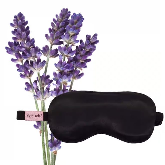 The  Lavender Weighted Satin Eye Mask
