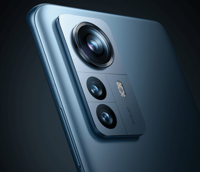 Close-up shot of Xiaomi's 12 model cameras