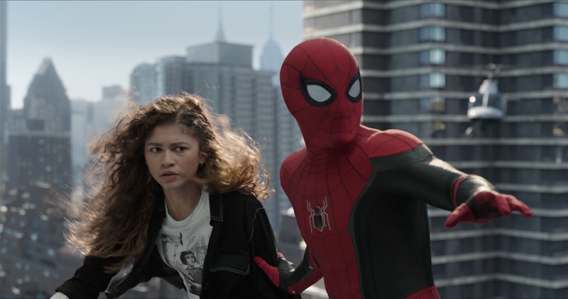 MJ (Zendaya) and Spider-Man (Tom Holland) in 'Spider-Man: No Way Home.'