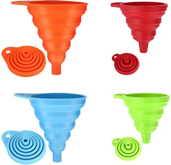 Siasky Silicone Collapsible Funnels (4-Pack)