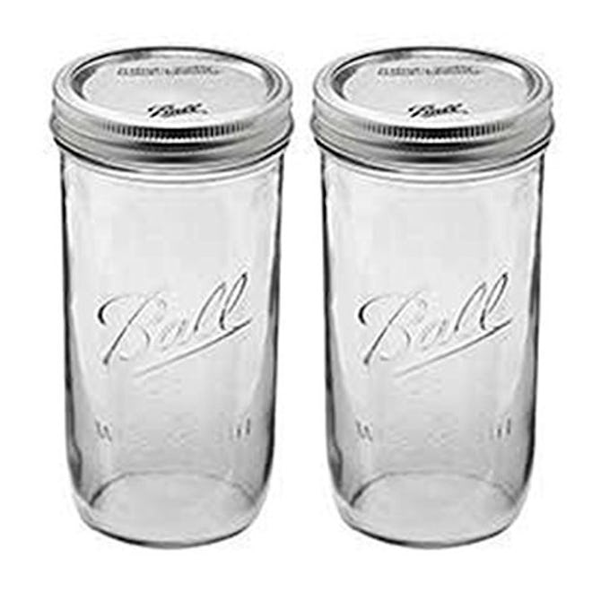 Ball 24-Ounce Wide-Mouth Jars and Lids (2-Pack)