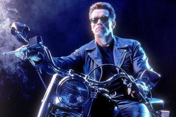 Arnold Schwarzenegger como Terminator en la secuela del Día del Juicio Final.