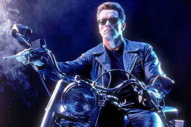 Arnold Schwarzenegger as The Terminator in the sequel Judgment Day.