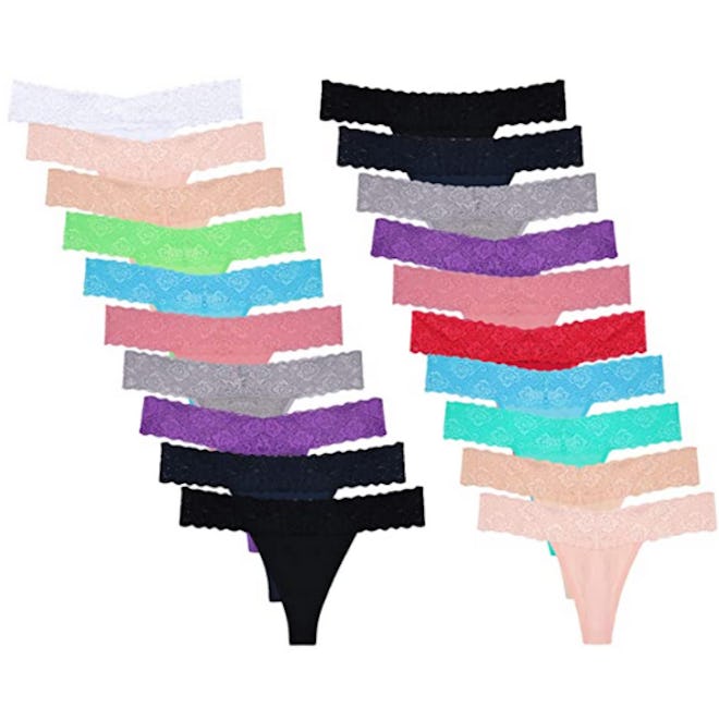 Sunm Lace Thong Underwear (20 Pack)