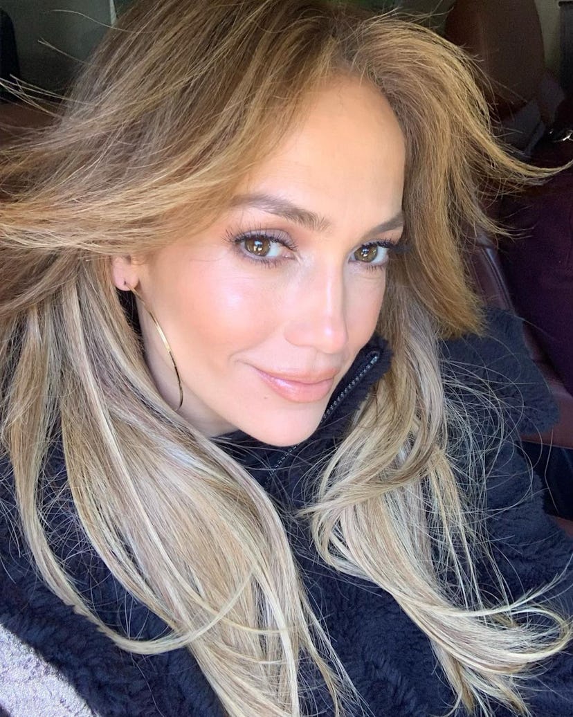 Jennifer Lopez with glowing skin