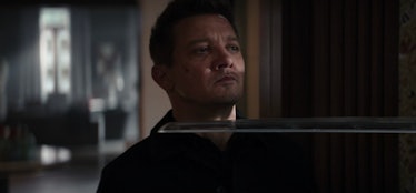 Clint Barton (Jeremy Renner) finding himself at the wrong end of Jack Duquesne’s (Tony Dalton) sword...