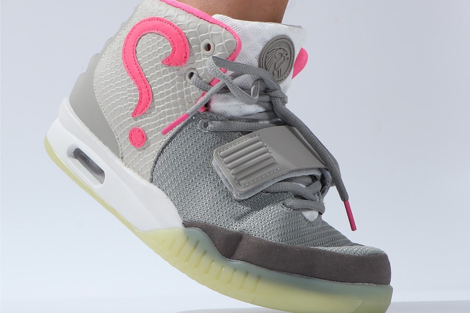 The Nike Air Yeezy II is displayed at The Good Will Out sneaker store in  Cologne, Germany, 08 June 2012. American rapper Kayne West developed the  sneaker with Nike. People have been