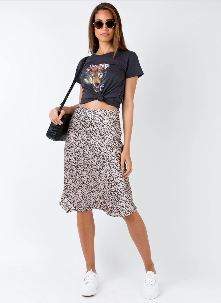 Zazu Midi Skirt In Leopard
