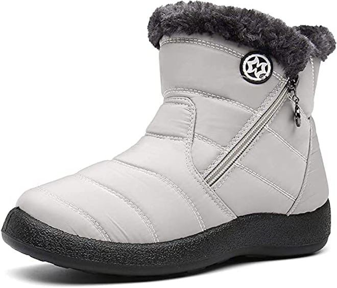 Hsyooes Fur-Lined Insulated Zippered Boots