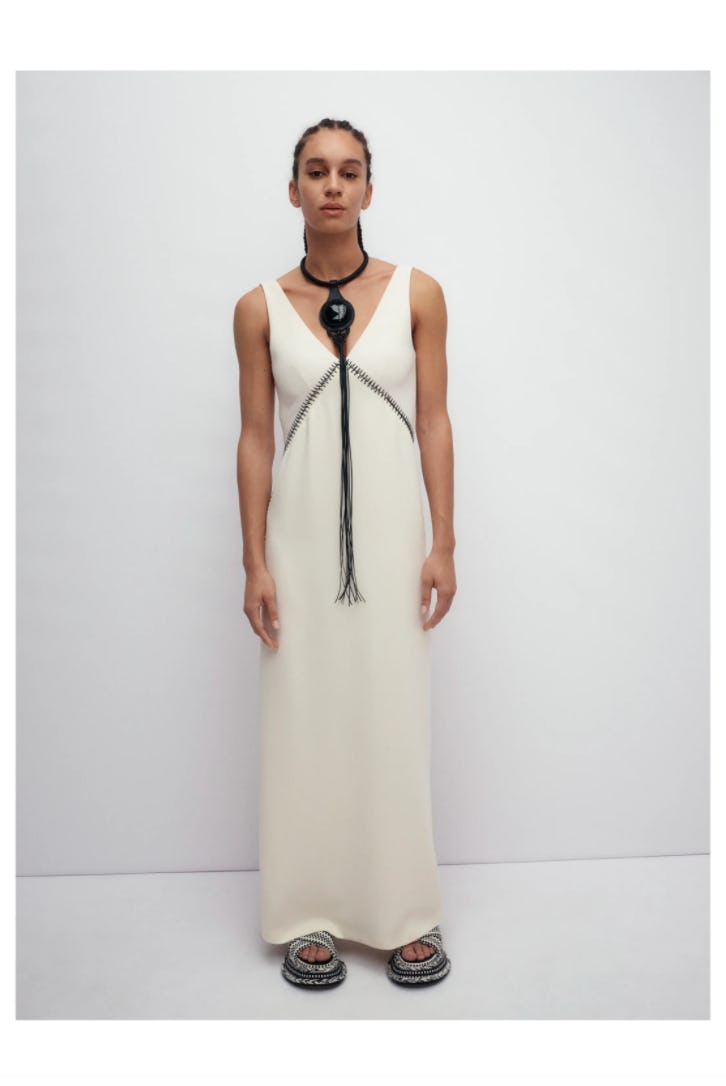 Chloe dress with bolo tie