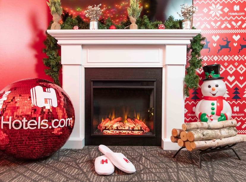 The Hotels.com Not-So-Silent Night Suite comes with 24 hours of holiday music. 