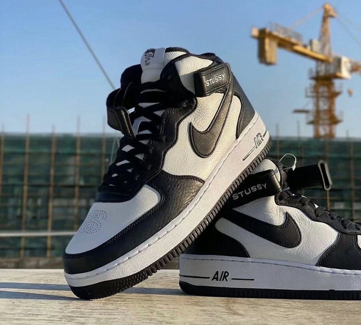 Nike and Stüssy are making a sleek 'panda' Air Force 1 mid sneaker