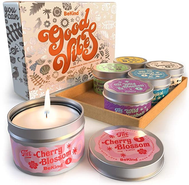 BeKind Good Vibes Scented Candle Set (6-Pack)